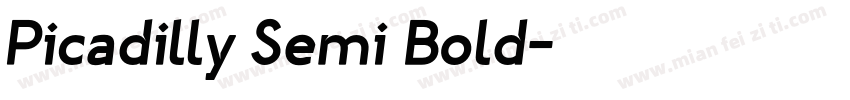 Picadilly Semi Bold字体转换